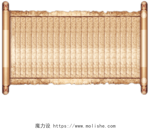 中国风古风竹简元素PNG素材矢量古代中式竹简卷轴素材